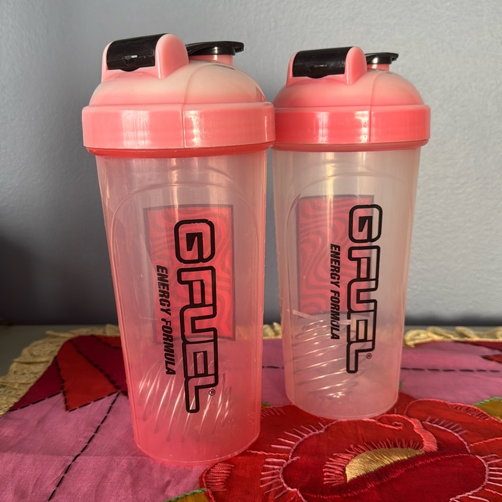 Rare PewDiePie x G FUEL Valentine’s Day Shaker Bottles (Set of 2) limited